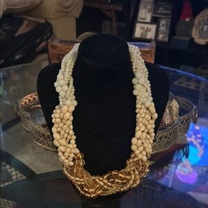 Elegant Multi-Strand Beaded Necklace